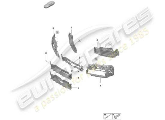 a part diagram from the Porsche 992 parts catalogue