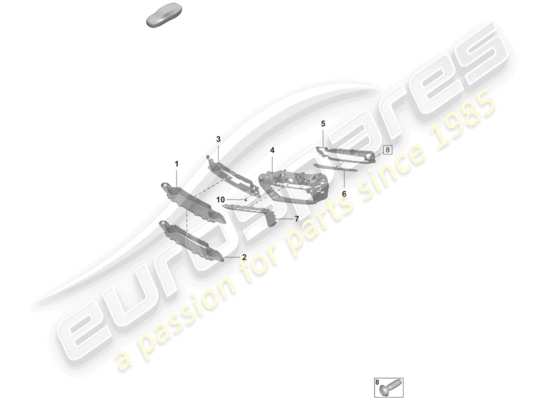 a part diagram from the Porsche 992 parts catalogue