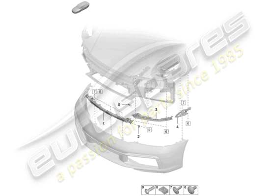 a part diagram from the Porsche 992 parts catalogue