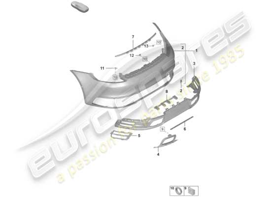 a part diagram from the Porsche 992 parts catalogue