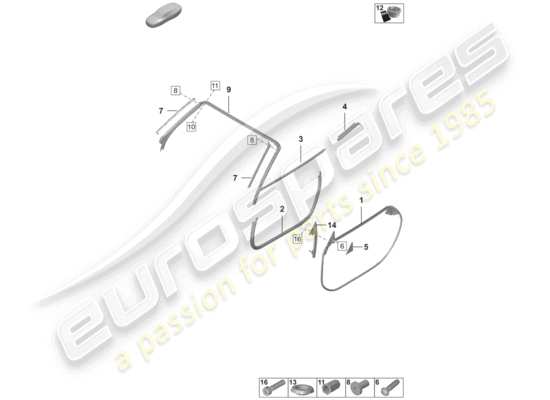 a part diagram from the Porsche 992 parts catalogue