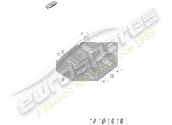 a part diagram from the Porsche 992 parts catalogue