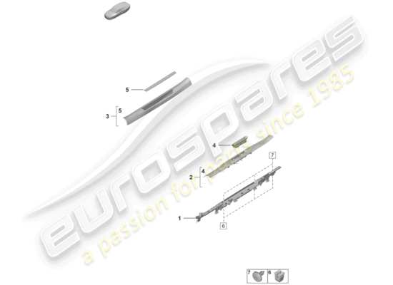 a part diagram from the Porsche 992 parts catalogue