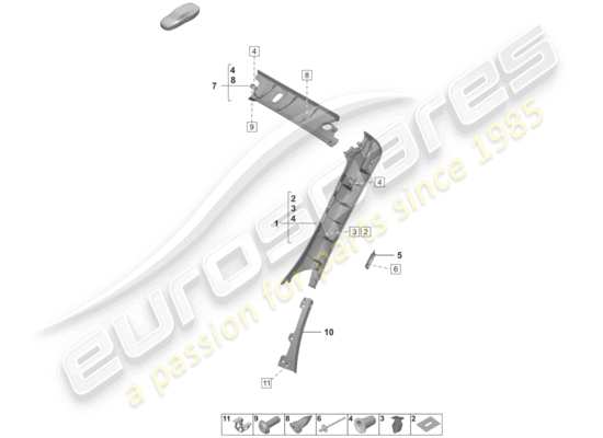 a part diagram from the Porsche 992 parts catalogue