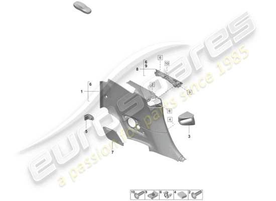 a part diagram from the Porsche 992 parts catalogue