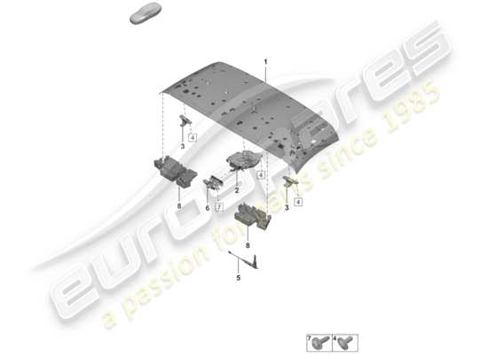 a part diagram from the Porsche 992 parts catalogue