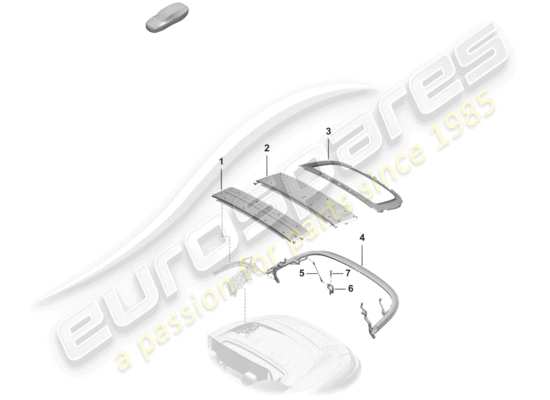 a part diagram from the Porsche 992 parts catalogue