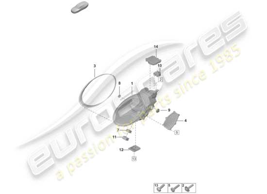 a part diagram from the Porsche 992 parts catalogue