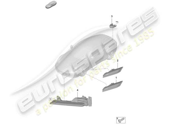 a part diagram from the Porsche 992 parts catalogue