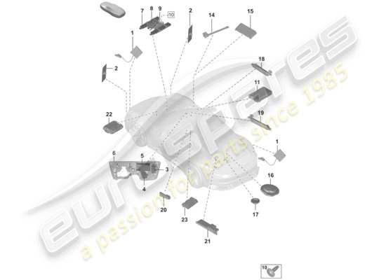 a part diagram from the Porsche 992 parts catalogue