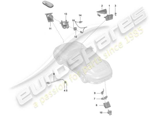 a part diagram from the Porsche 992 parts catalogue