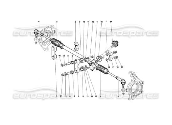 a part diagram from the Ferrari Testarossa parts catalogue
