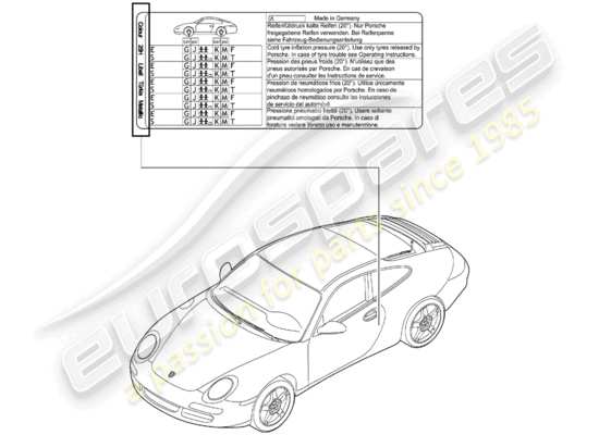 a part diagram from the Porsche 997 parts catalogue