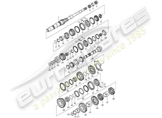 a part diagram from the Porsche 997 parts catalogue