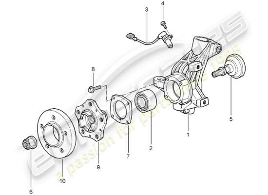 a part diagram from the Porsche 997 parts catalogue