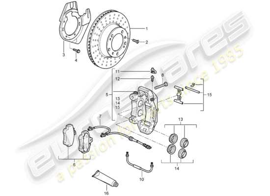 a part diagram from the Porsche 997 parts catalogue