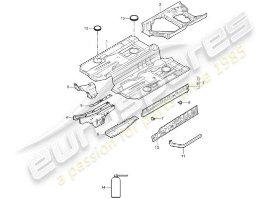 a part diagram from the Porsche 997 parts catalogue