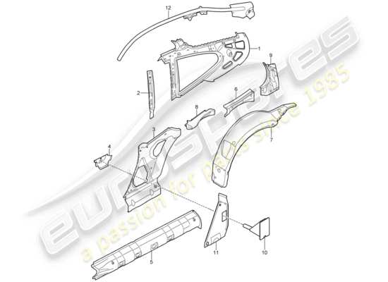 a part diagram from the Porsche 997 parts catalogue