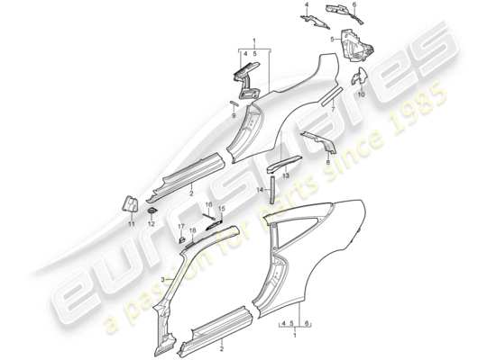 a part diagram from the Porsche 997 parts catalogue