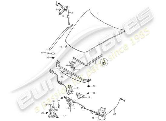 a part diagram from the Porsche 997 (2005) parts catalogue