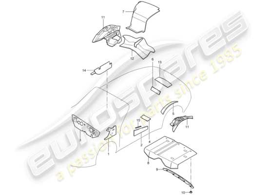 a part diagram from the Porsche 997 (2005) parts catalogue