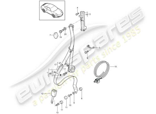 a part diagram from the Porsche 997 parts catalogue