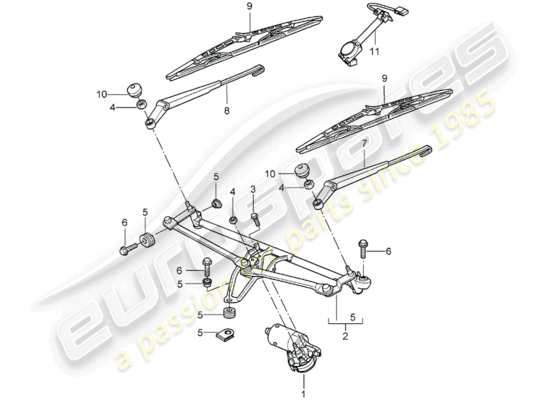 a part diagram from the Porsche 997 parts catalogue