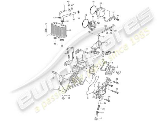 a part diagram from the Porsche 997 parts catalogue