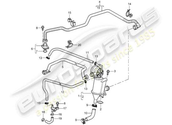 a part diagram from the Porsche 997 (2006) parts catalogue