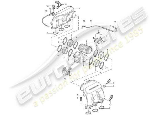 a part diagram from the Porsche 997 parts catalogue