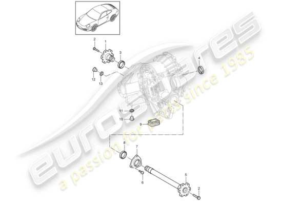 a part diagram from the Porsche 997 (2006) parts catalogue