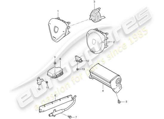 a part diagram from the Porsche 997 parts catalogue