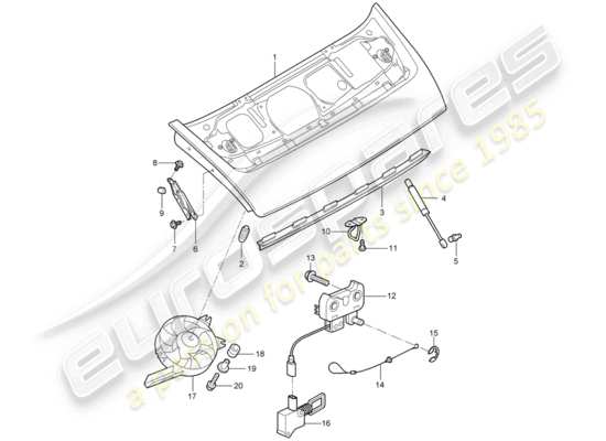 a part diagram from the Porsche 997 parts catalogue