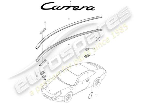 a part diagram from the Porsche 997 parts catalogue