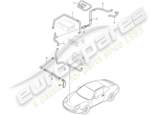 a part diagram from the Porsche 997 parts catalogue