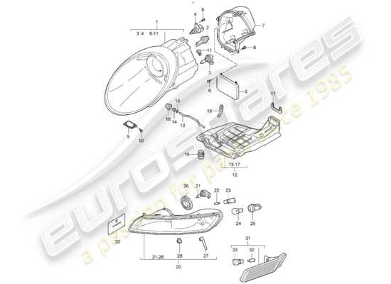 a part diagram from the Porsche 997 parts catalogue