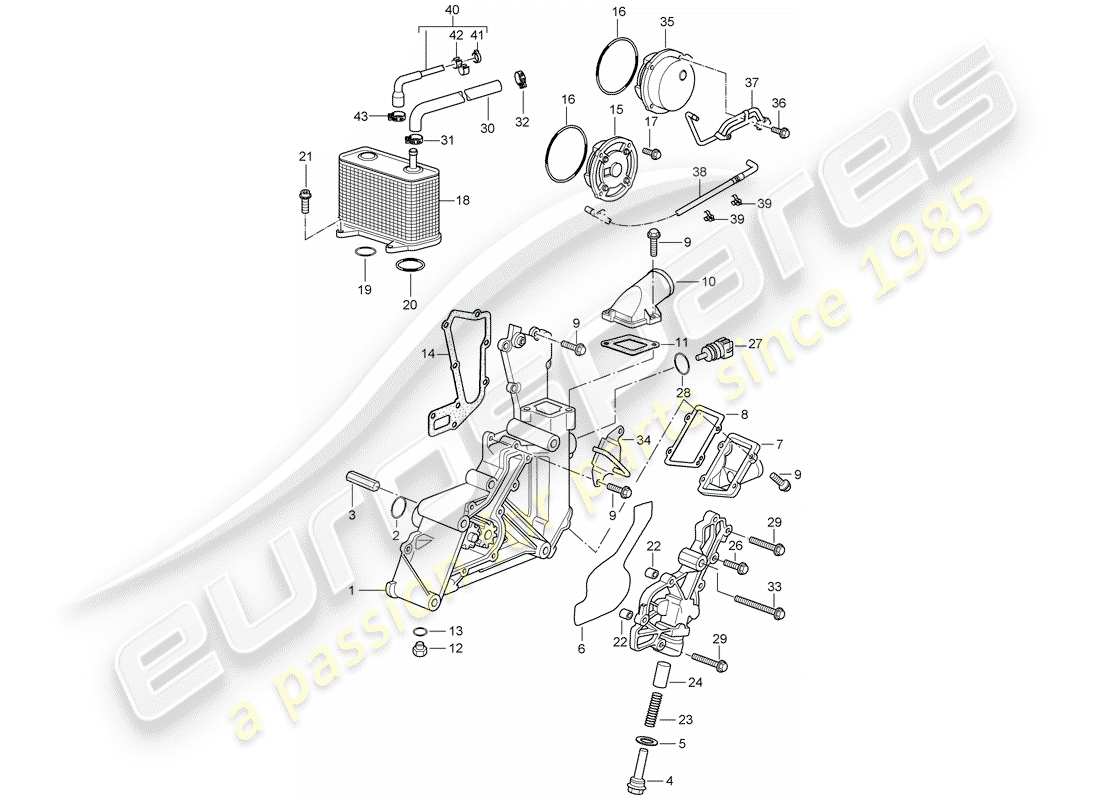 Porsche 997 (2007) oil pump Part Diagram