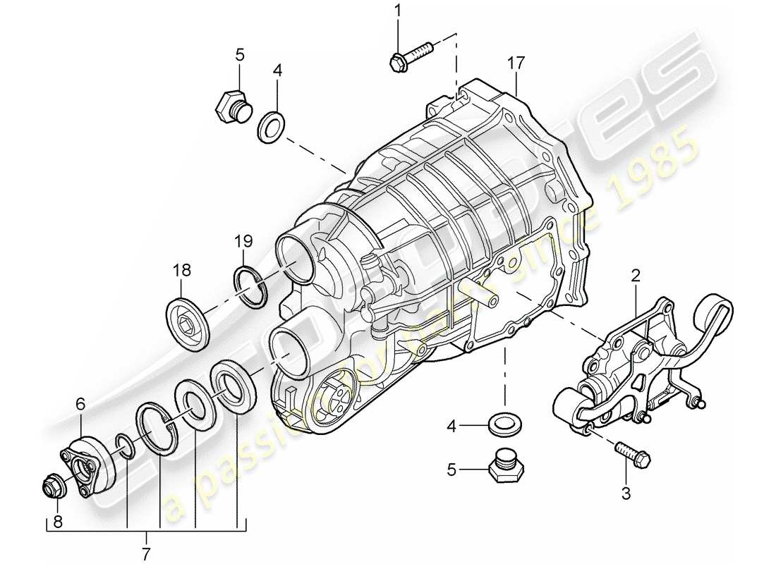 Porsche 997 (2007) MANUAL GEARBOX Part Diagram