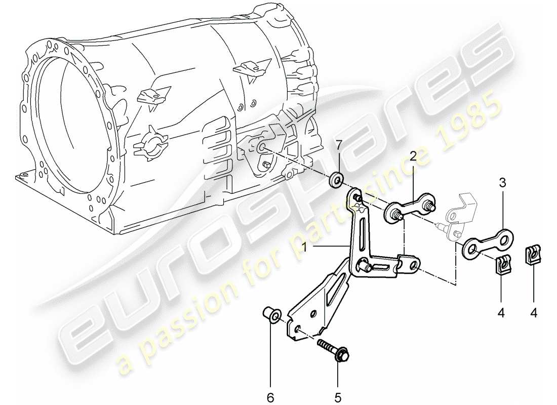 Porsche 997 (2007) tiptronic Part Diagram