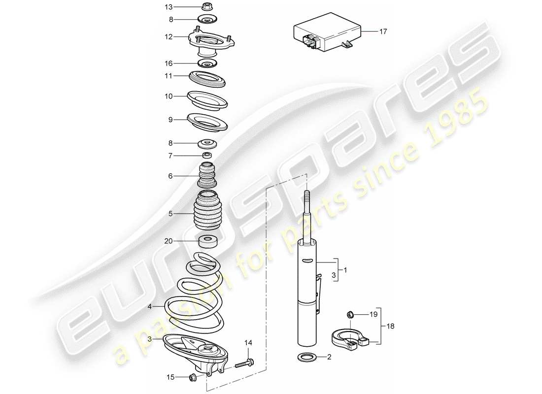 Porsche 997 (2007) SUSPENSION Part Diagram