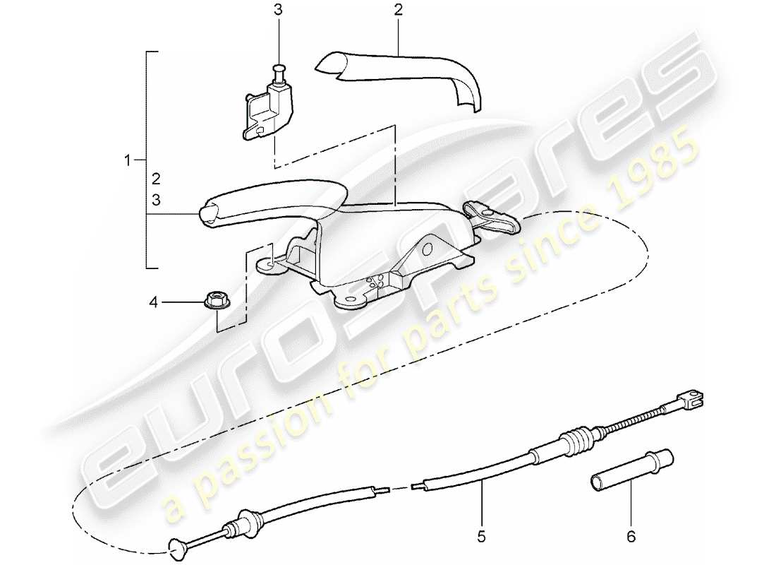 Porsche 997 (2007) Handbrake Part Diagram