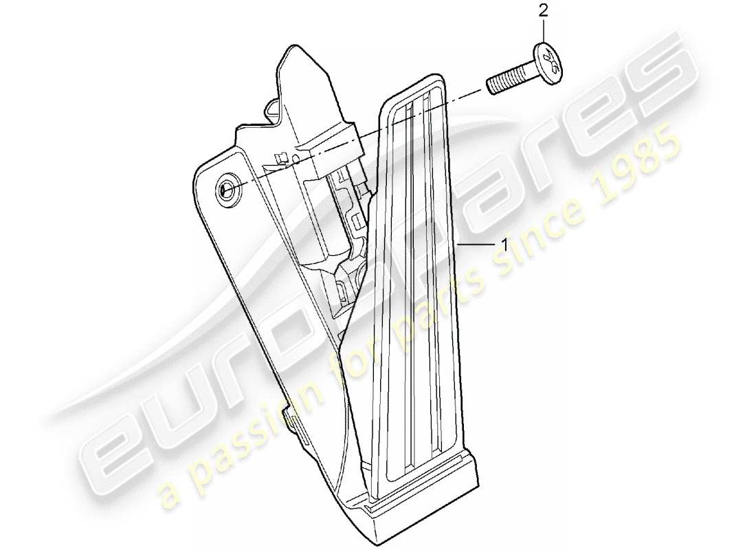 Porsche 997 (2007) Pedals Part Diagram