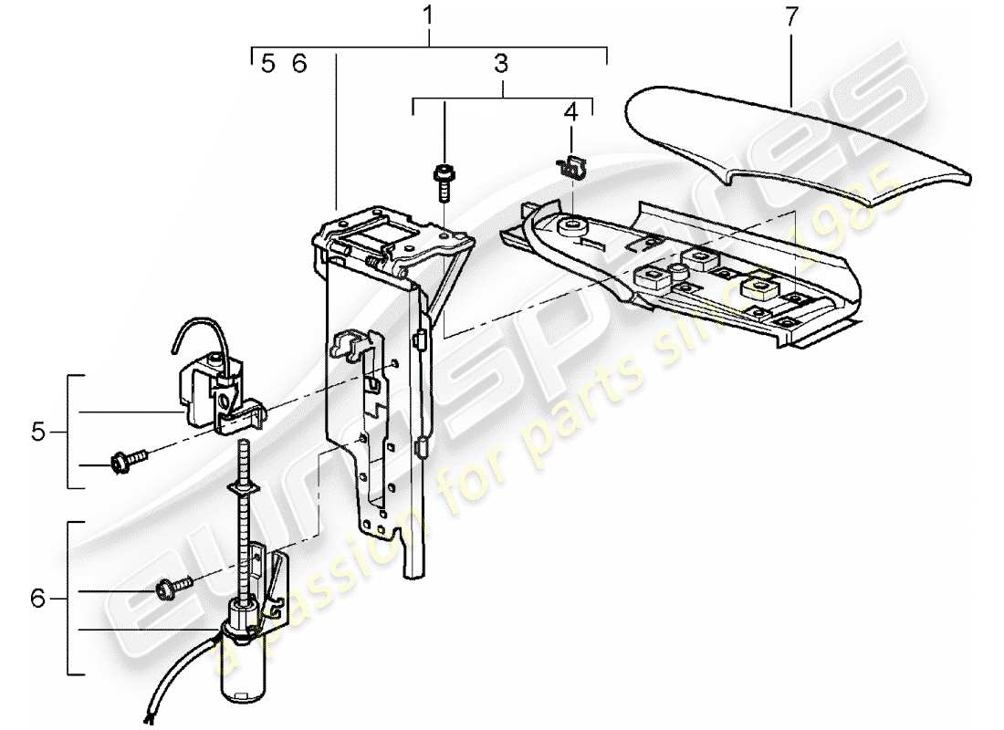 Porsche 997 (2007) flap Part Diagram