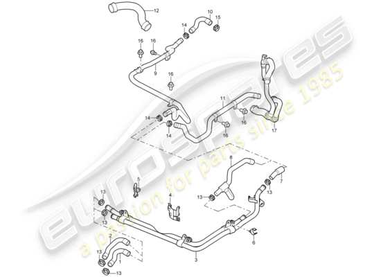 a part diagram from the Porsche 997 parts catalogue