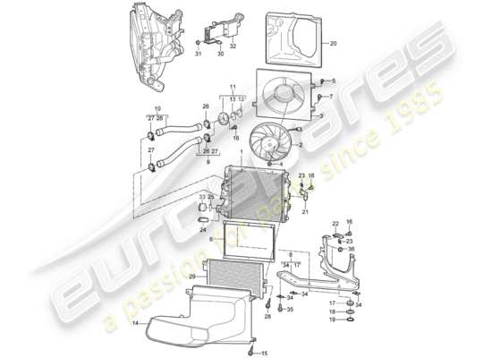 a part diagram from the Porsche 997 parts catalogue