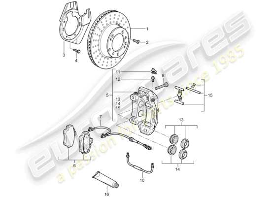 a part diagram from the Porsche 997 parts catalogue