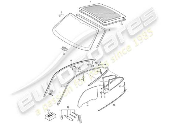 a part diagram from the Porsche 997 (2007) parts catalogue