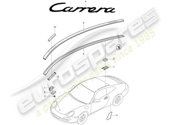 a part diagram from the Porsche 997 (2007) parts catalogue