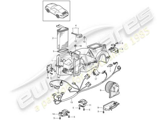 a part diagram from the Porsche 997 parts catalogue