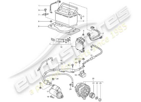 a part diagram from the Porsche 997 parts catalogue